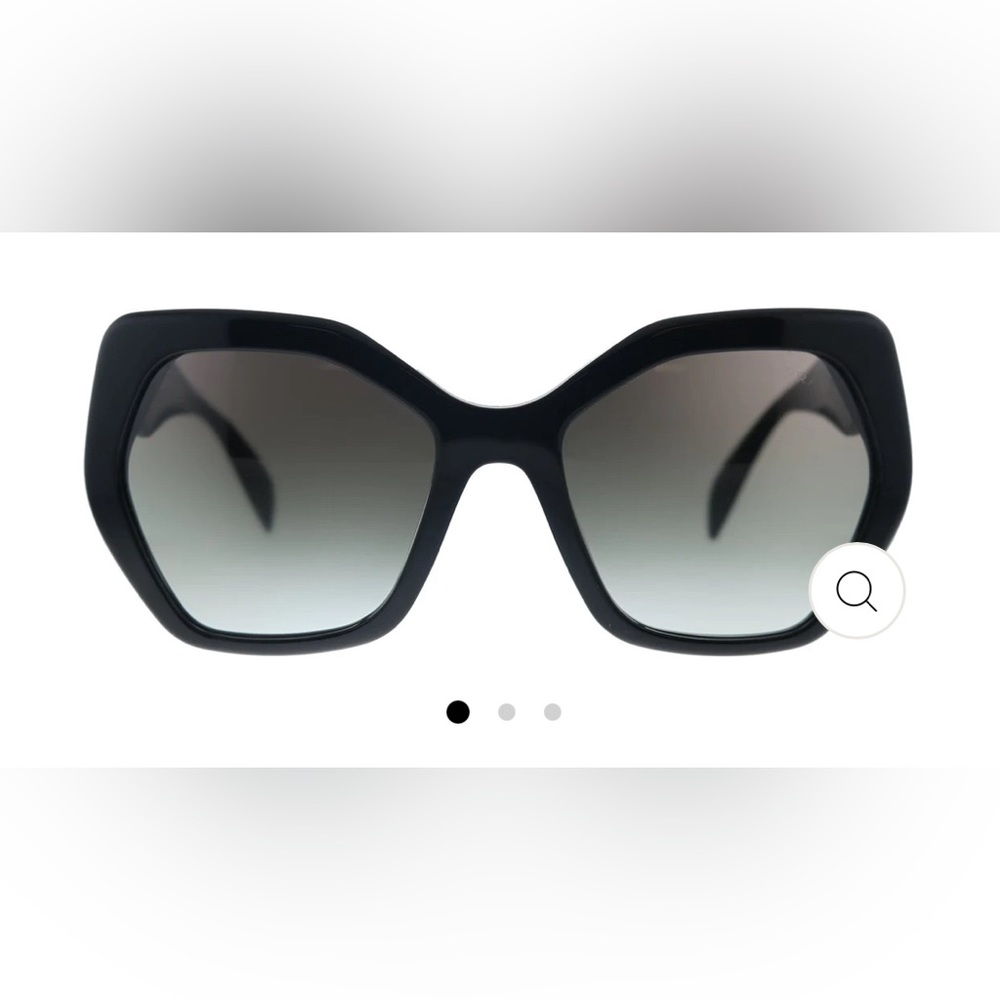 PRADA HERITAGE BUTTERFLY PLASTIC BLACK SUNGLASSES WITH GREY GRADIENT LENS